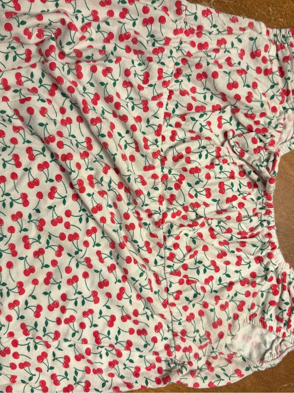 Kids Cherry Print Pink and Green shirt